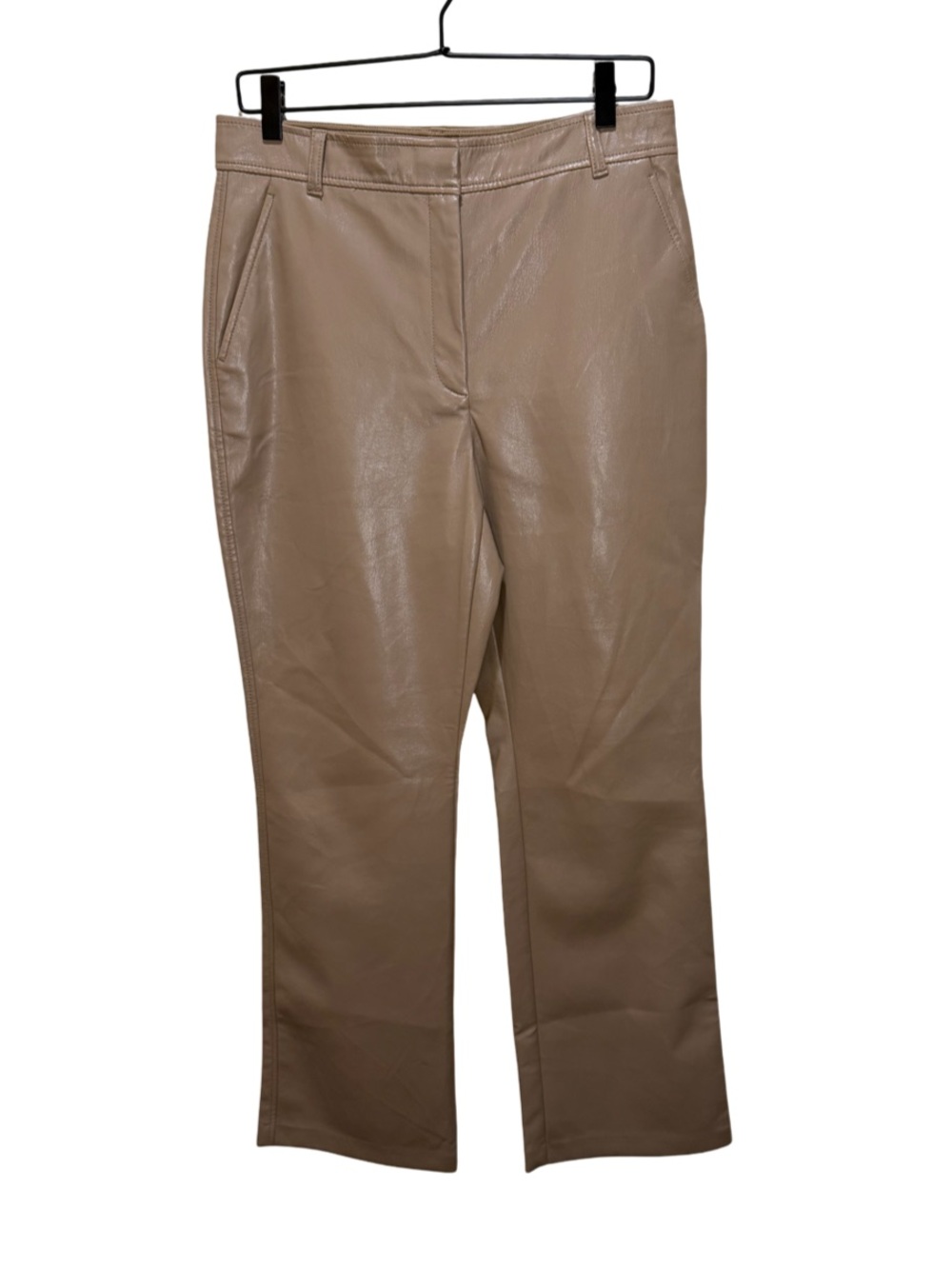 Aritzia Babaton Faux Leather Pants Size 10 NWOT Taupe